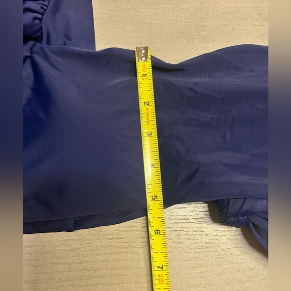 Women High Waisted 2 Piece Swimsuits Puff Sleeve Top with Bikini Bottom Strappy - Picture 12 of 13